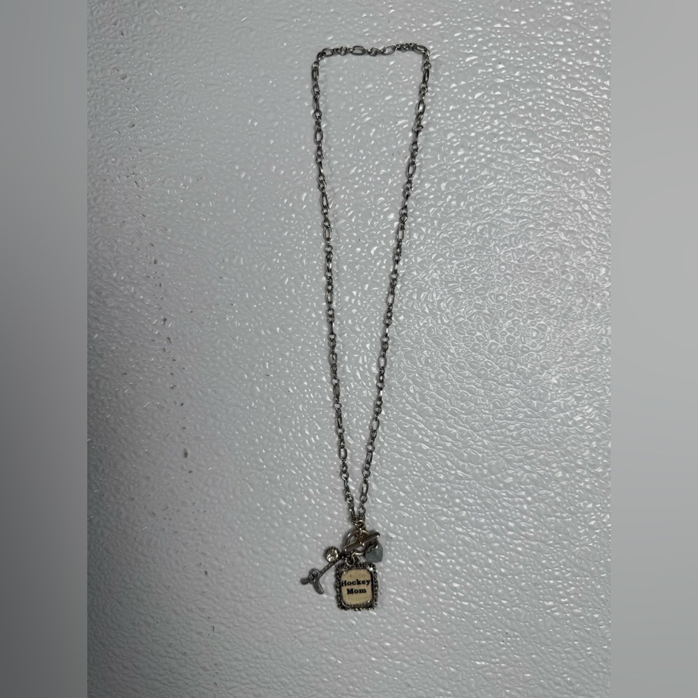One of a Kind Ice Hockey‎ Mom Charm Toggle Necklace